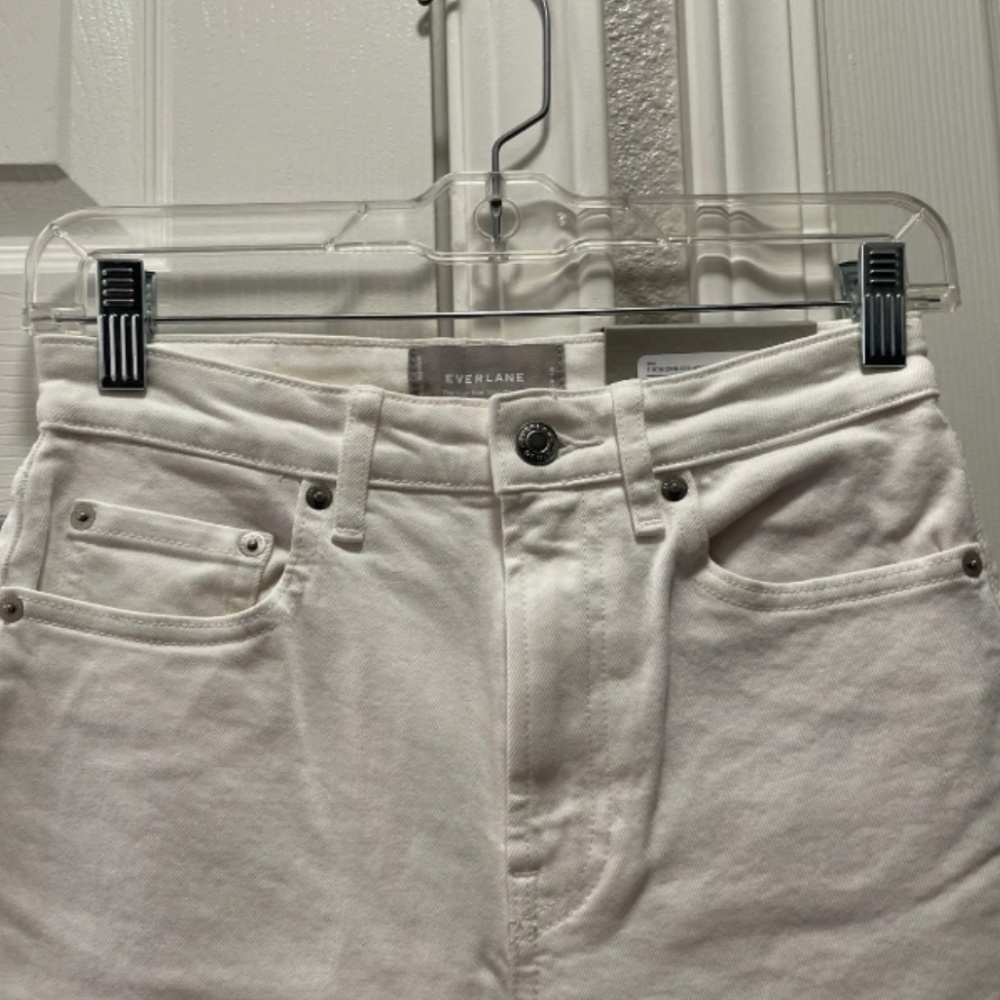 NWT Everlane The High-Rise Straight Jean sz 25 in White - Picture 6 of 7